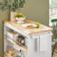 Deimos Solid Wood Top Kitchen Island