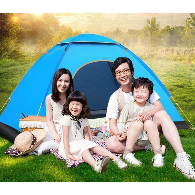 Tente de camping pour famille, Bleu