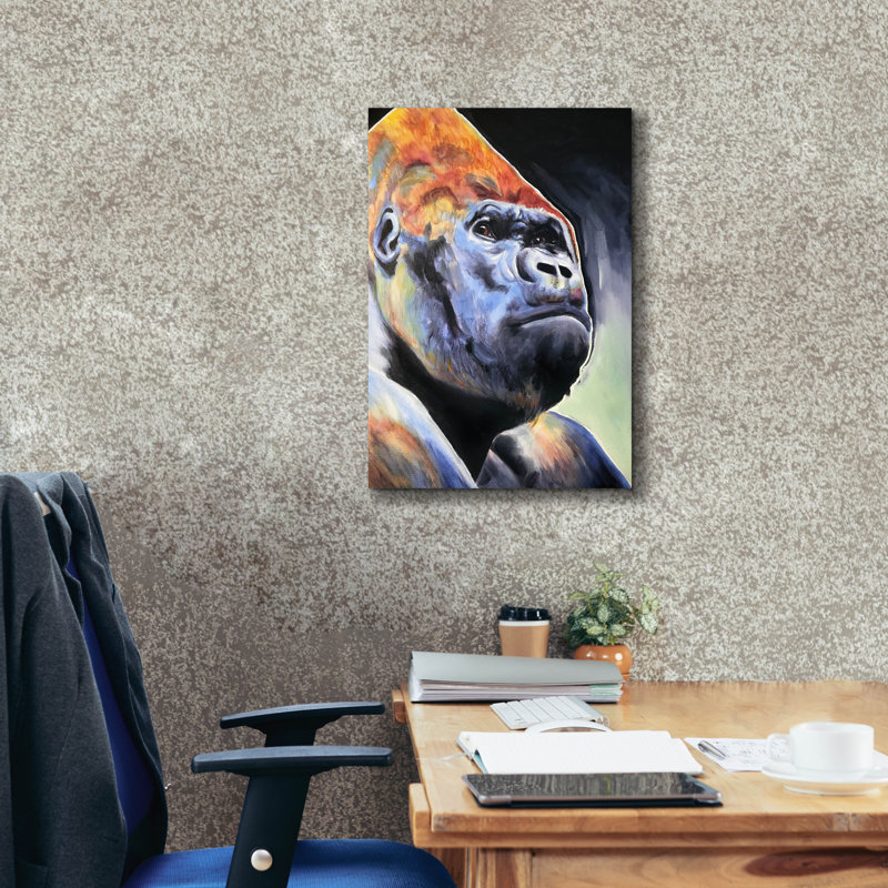 " Gorilla - Silverback " Print, 26" H x 18" W x 0.75" D
