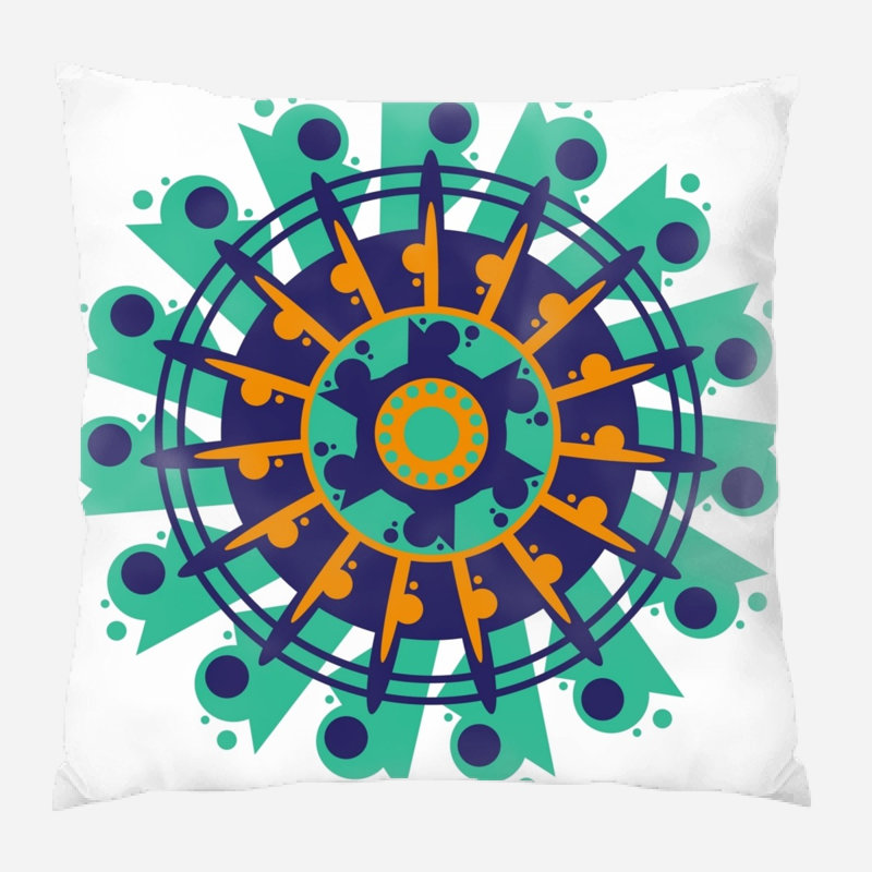 Geometric Microsuede Reversible Throw Pillow