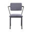Ensemble de 2 chaises de salle à manger en tissu gris et gris anthracite Cargo