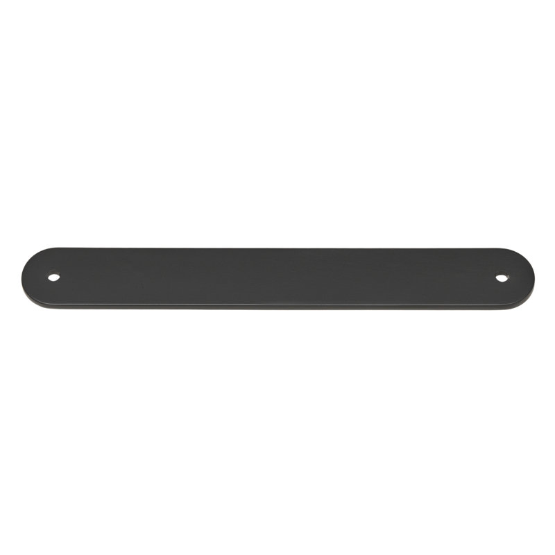 Plaque arrière arrondie 7 1/4 po GlideRite Hardware 6 5/16 po Centre à centre, 7343-160, Noir mat