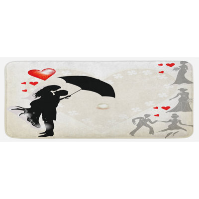Traditional Solid Colour Polyester Kitchen Mat