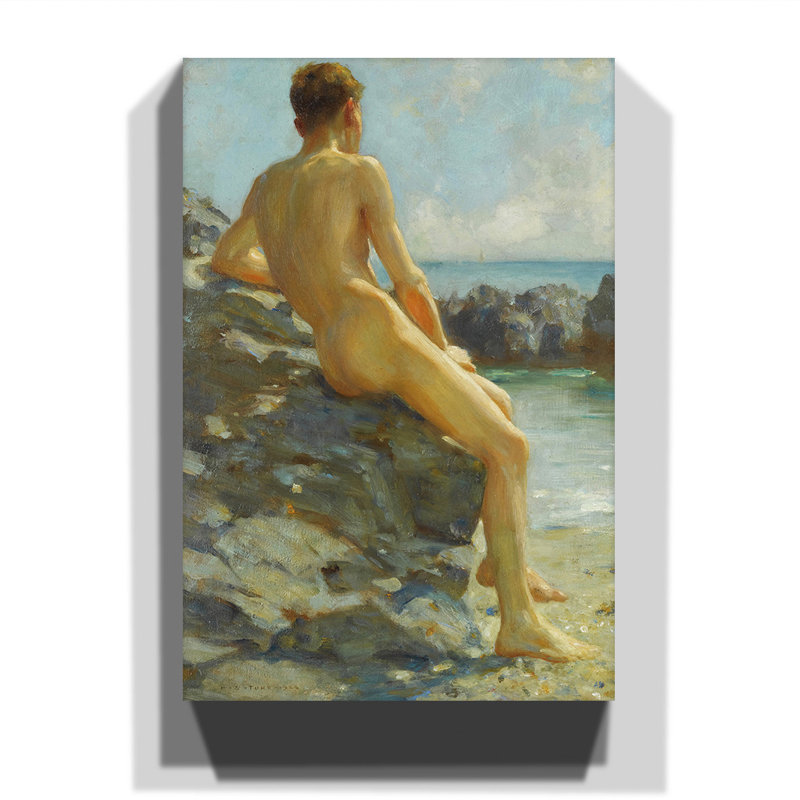 Henry Scott Tuke - Wrapped Canvas Painting, 60cm H x 40cm W