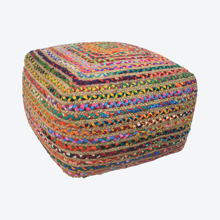 Marczi Square No Pattern And Not Solid Colour Pouffe Ottoman