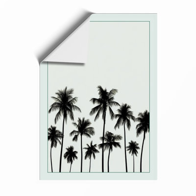Palm Trees at Dusk Minimalist - Framed Print
