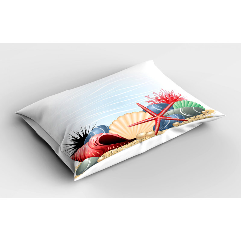 Starfish Polyester Sham Set, Queen