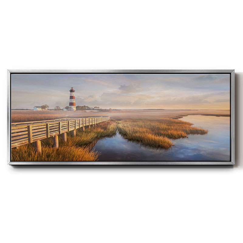 Private Path II- Framed Canvas, 12" H x 30" W