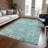 Machine Washable Indoor/Outdoor Xhevrie Blue Rug-21238680