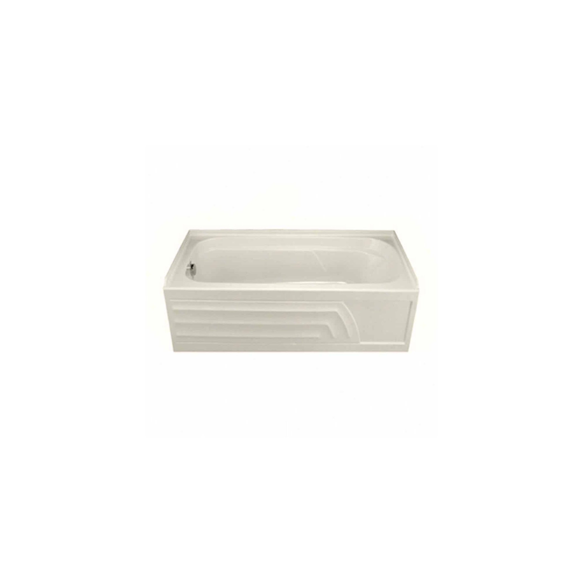 Colony 59.87'' Soaking Acrylic Bathtub, Linen, Left