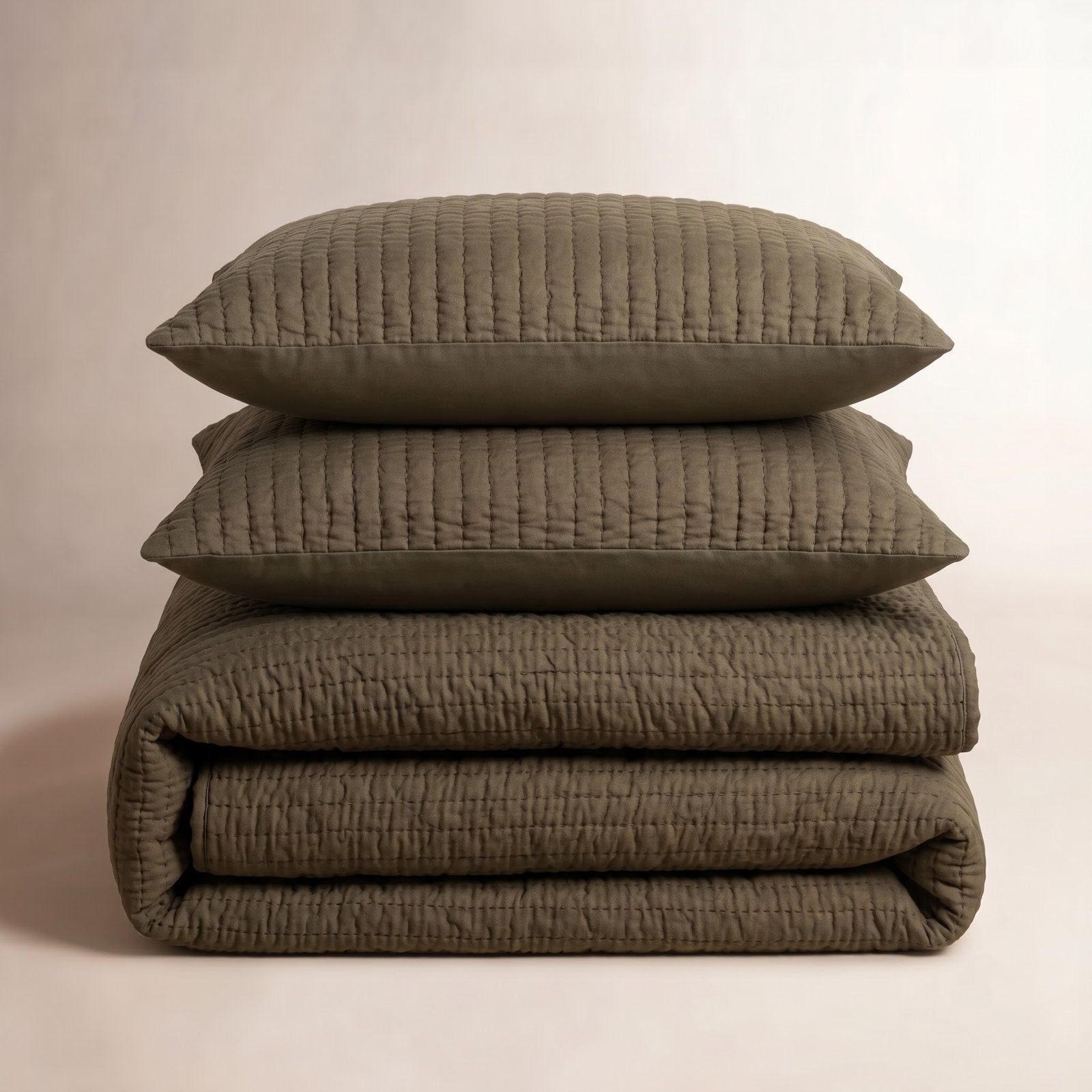 Cotton Quilt Set, Queen Quilt + 2 Shams