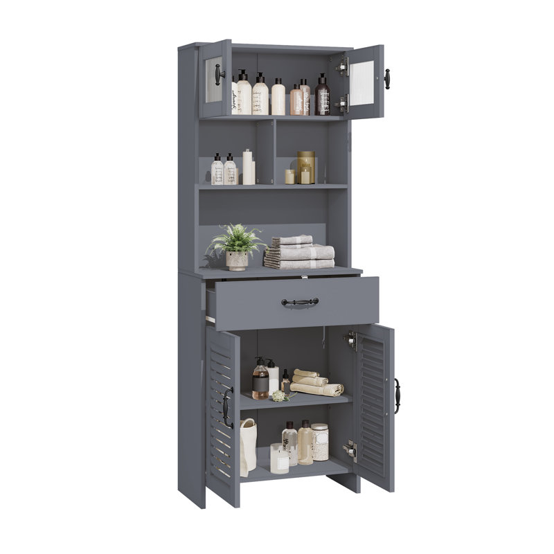 Freestanding Bathroom Storage Cabinet, Grey