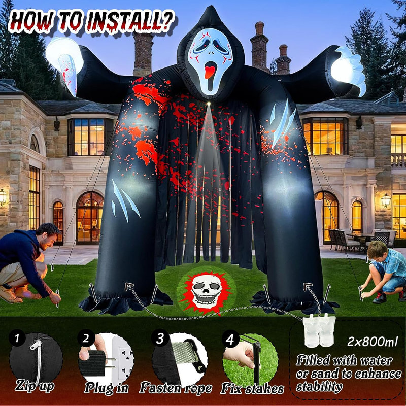 Arcade avec fantôme d'Halloween gonflable
