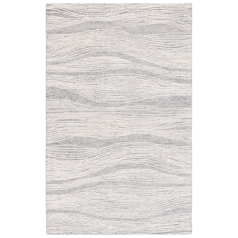Abstract Wool Hand Tufted Area Rug, Rectangle 122 x 183 cm