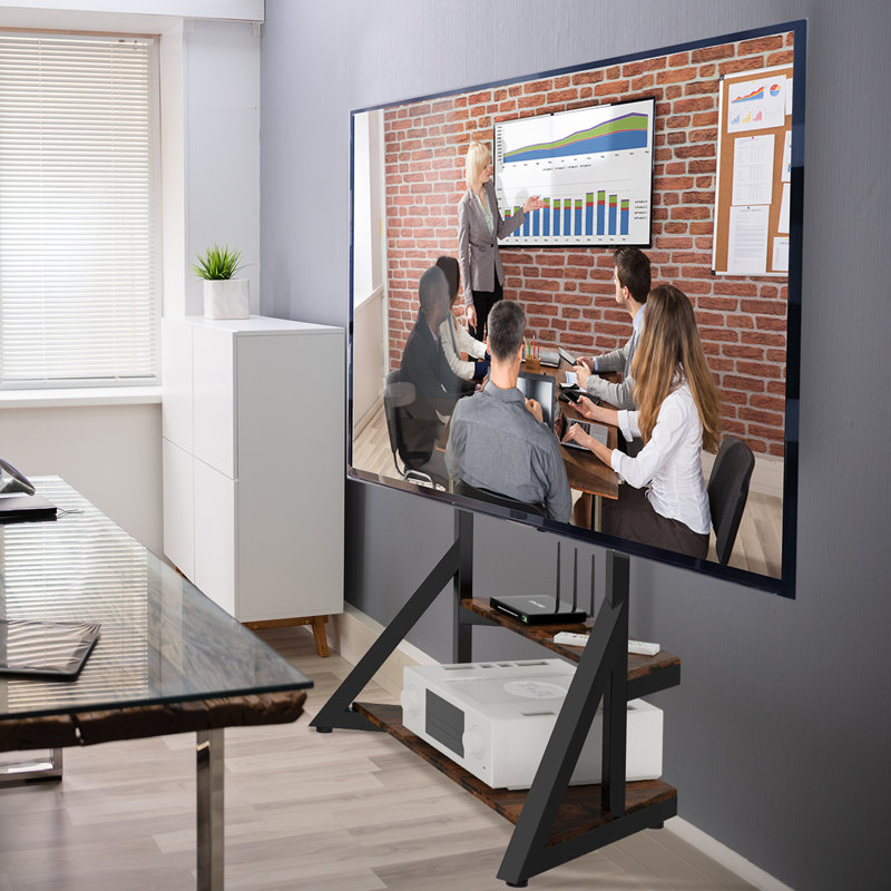 Talja TV Floor Stand Height Adjustable TV Mount Stand, 66.1" H x 44.09" W x 19.68" D