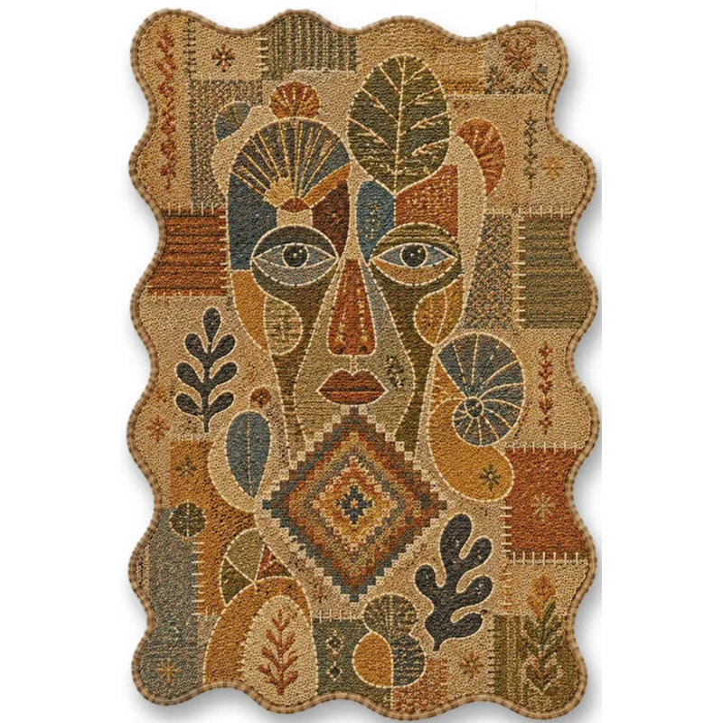 Tapis tissé à motif nautique Mosso, 4'7" x 6'7"