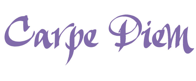 Décalcomanie murale indemnités journalières carpe diem, H 6 po x l 24 po x P 0,01 po, Lavande