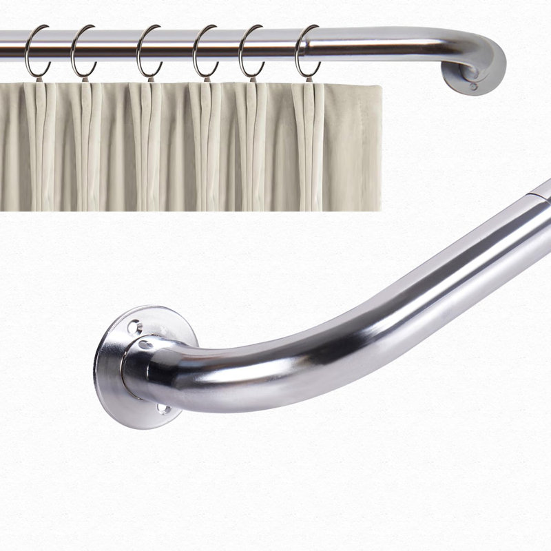 Aspire Homeware Adjustable Blackout Curtain Rod With Hardware Accessories, 160cm – 300cm, Chrome