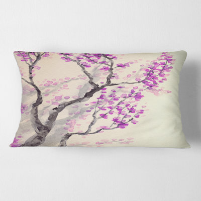 Housse et insert de coussin rectangulaire Flowers on Tree Branches