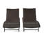 Méridiennes modernes multicolores brun foncé - sans assemblage, 2 chaises longues de 600 lb pour l'extérieur, structure en fer, 2 unités