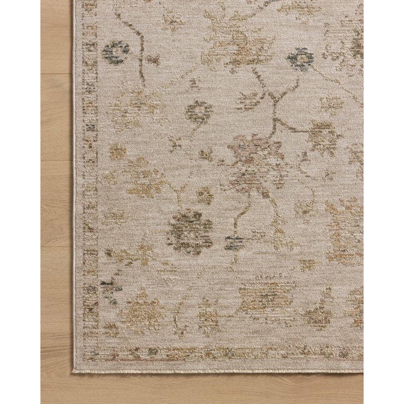 Tapis os / multicolore Bungalow Rose Wrobel, Rond 5 pi 3 po