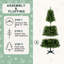 Arbre de Noël artificiel non éclairé avec pointes, branches pleines en PVC, arbre de vacances vert avec support en plastique à 4 pieds pour la décoration intérieure