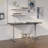 Midtown Value Height Adjustable Standing Desk, Single Motor, 60x30, Charcoal Strand Top with Brushed Silver Frame-2013536057-2013536059