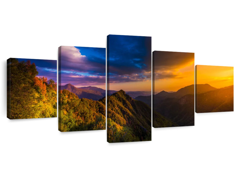 Coucher de soleil au parc national de Sequoia