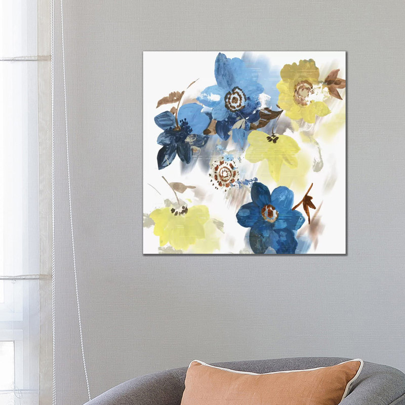 Glitchy Floral I by Asia Jensen - Wrapped Canvas Painting