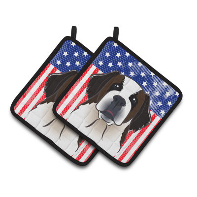 Caroline's Treasures American Flag Polyester Potholder