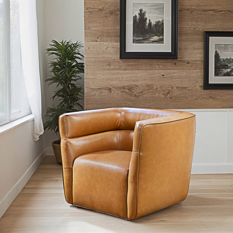Chaise pivotante rembourrée