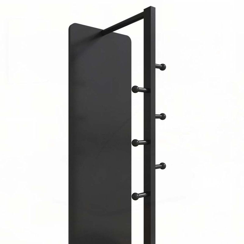 Portemanteau pivotant sur 360 ° avec miroir, Noir