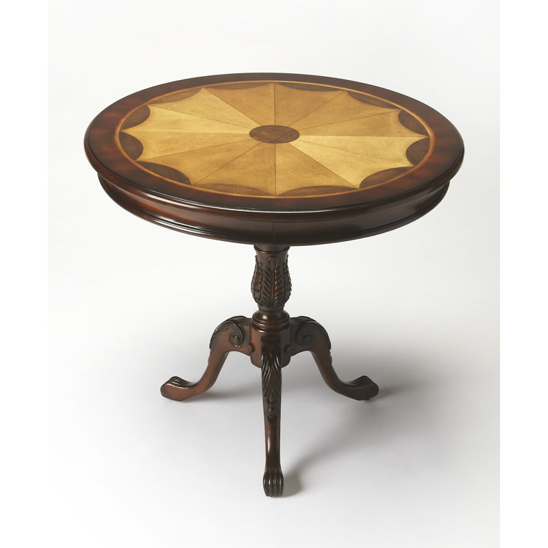 Carissa 30" Round Foyer Table, Cherry