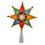 Décoration pour sommet de sapin étoile de mosaïque multicolore 7,75 po - lumières claires