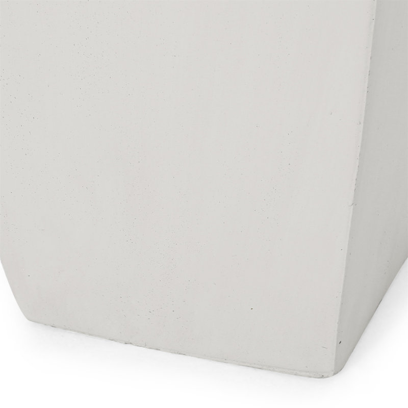 Petit pot à fleurs 13 po Mgo, H 24,75 po x l 13 po x P 13 po, Blanc mat