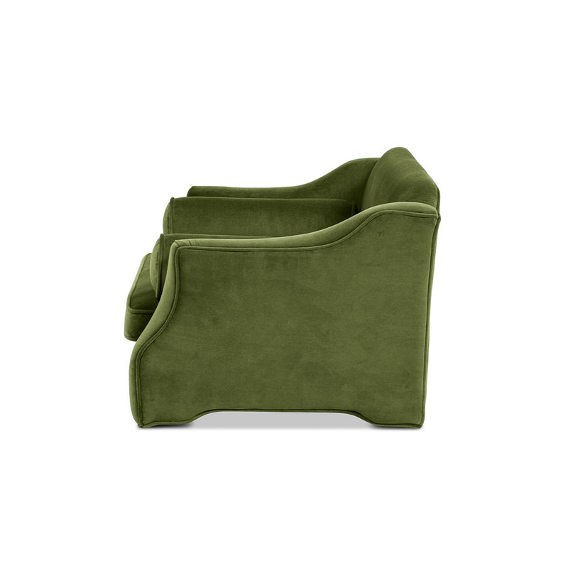 Canapé-lit pour chien 35,5 po Paloma, velours performance vert olive, Vert