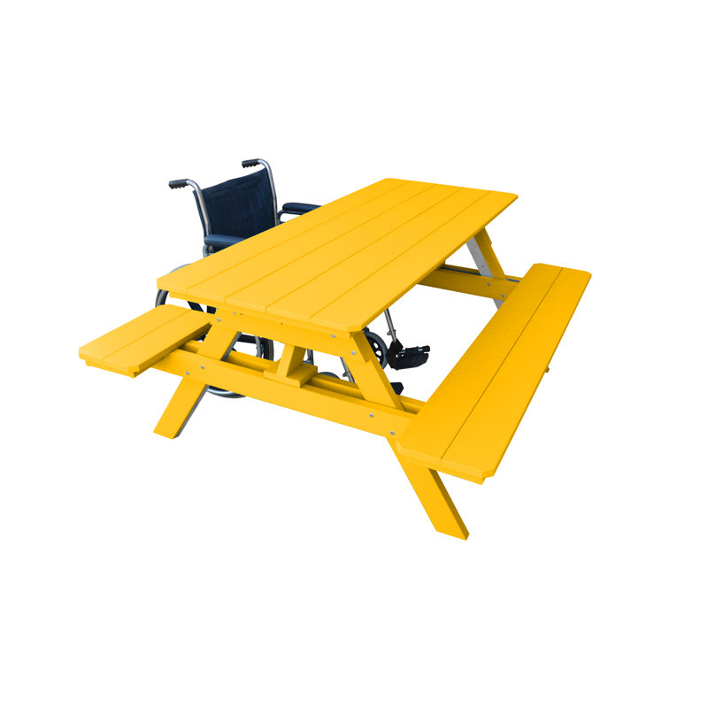 Table de pique-nique Awat, Jaune citron