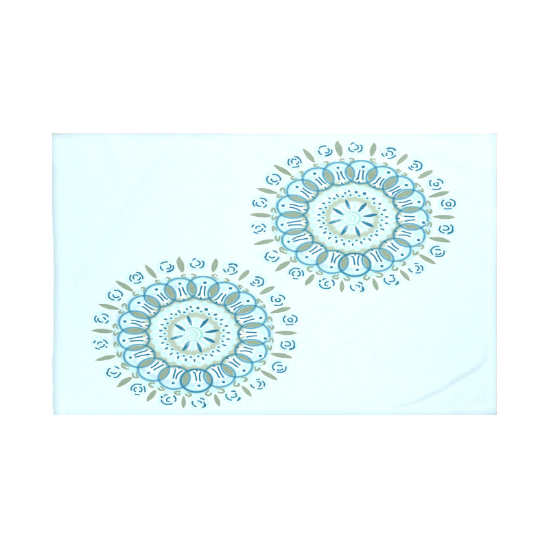 Sea Flower Throw Blanket, 60" L x 50" W, Baby Blue (Blue)