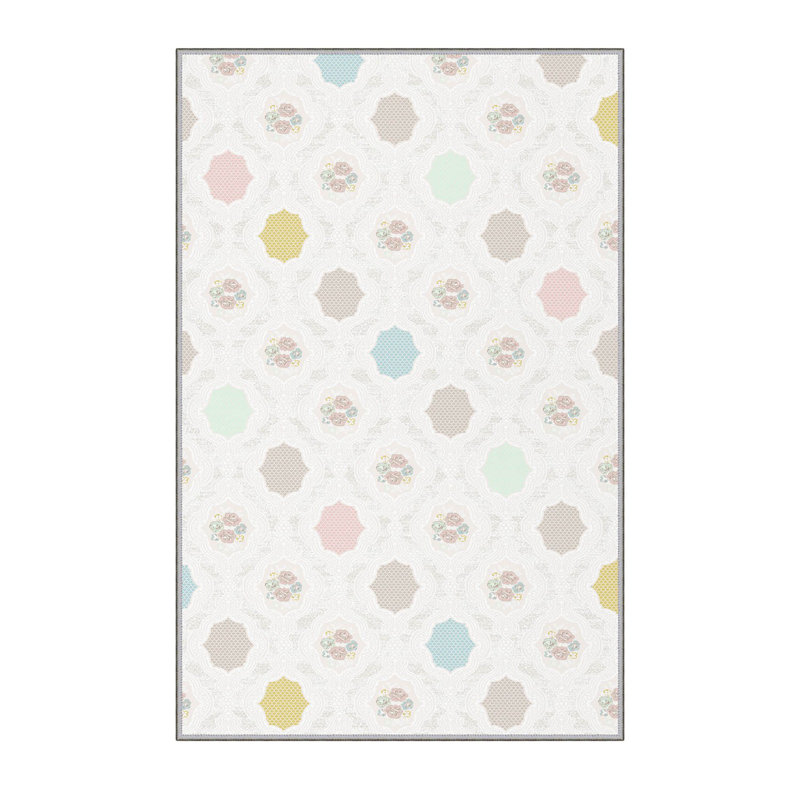 Soft Hall Carpet (2.6 x 4.9 ft), 100% Polyester, 0.3 in Pile Height | Antibacterial, Non-Slip Underside, 650 g/m² | Machine Washable, 3D Digital Print | Perfect for Living Room, Entryway & Bedroom Décor