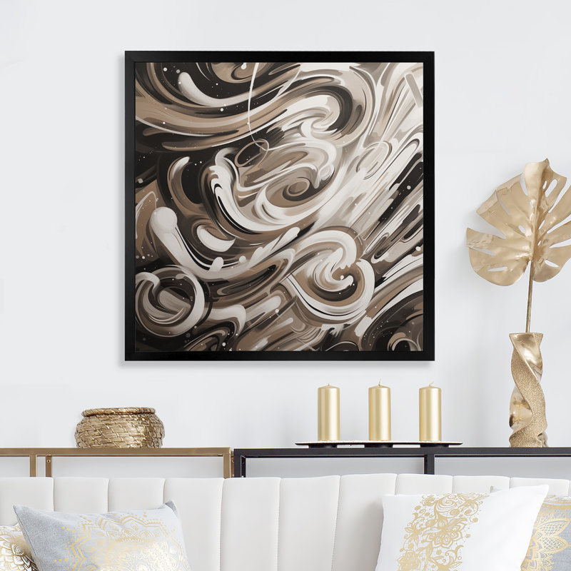 " Geometric Illusions III ", Black Picture Framed, 16" H x 16" W x 1" D