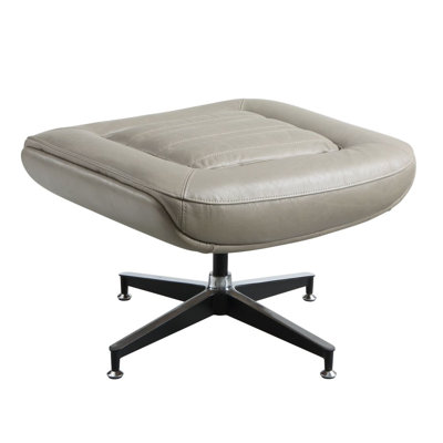 Piran Twilight Top Grain Leather Ottoman