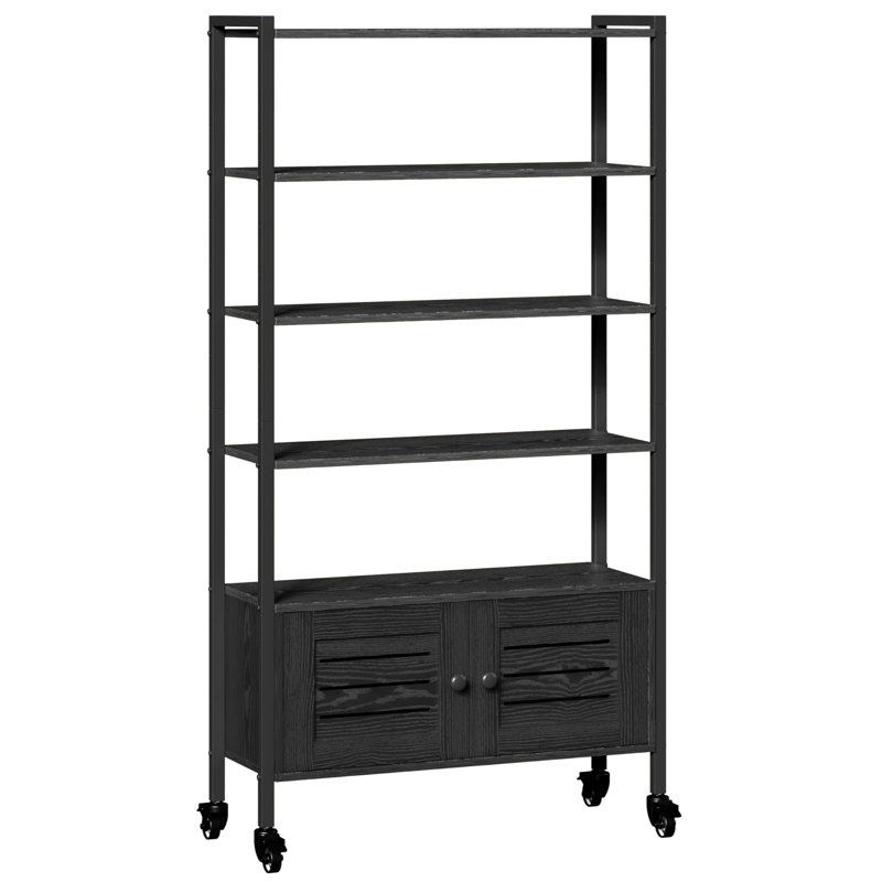 144cm H x 70cm W Metal Standard Bookcase, Black