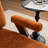 Mid Century Upholstered Arm Accent Chair with Solid Wood Legs-1890899083