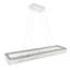 Lustre chromé rectangulaire pour salle à manger, îlot de cuisine ou vestibule - luminaire à DEL intégré-40538921