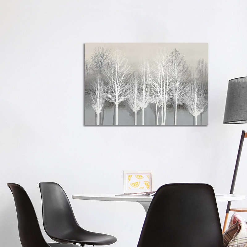 Trees On Grey by Kate Bennett - Wrapped Canvas Painting, 101.6 cm H x 66.04 cm W x 3.175 cm D