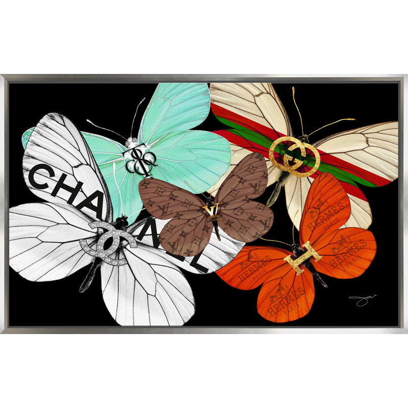«Fly Away (Horizontal)» par Jodi - impression, Cadre flottant argent, H 21,5 po x l 33,5 po x P 2 po