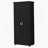 Storage Cabinet With Two Doors For Bathroom, Office, Adjustable Shelf, MDF Board, Black-1174303244