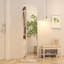 Miroir pleine grandeur en bois massif | Organisateur de hall d'entrée multifonctionnel avec support et crochets | Base et roulettes rotatives optionnelles-1932272238-1932473937-1924012618