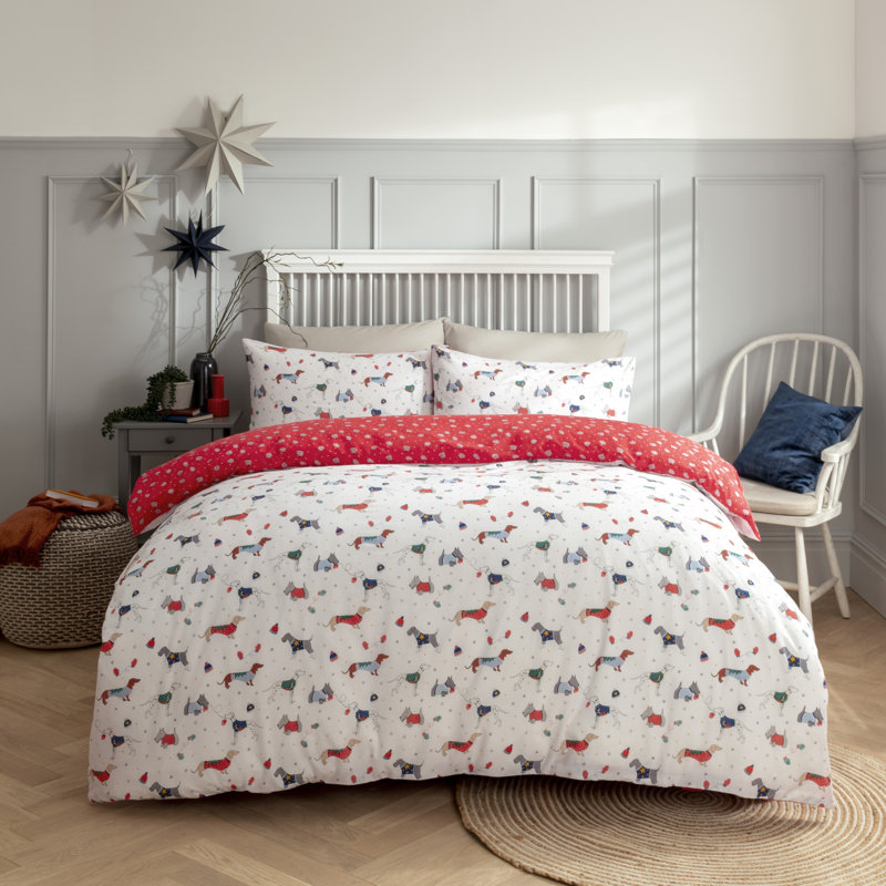 Latrell Polyester Animal Print Duvet Cover Set with Pillowcases Included, Single - 1 Standard Pillowcase