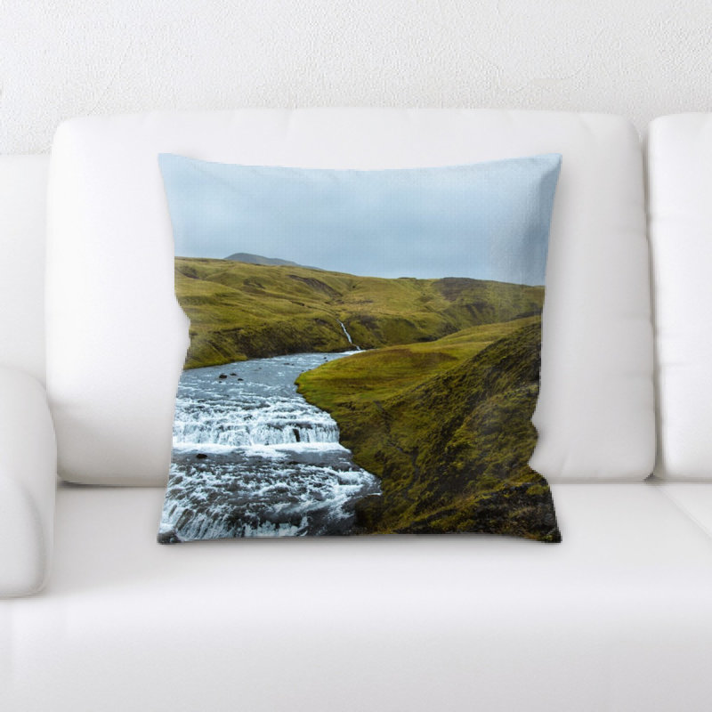 Waterfall Microsuede Reversible Throw Pillow